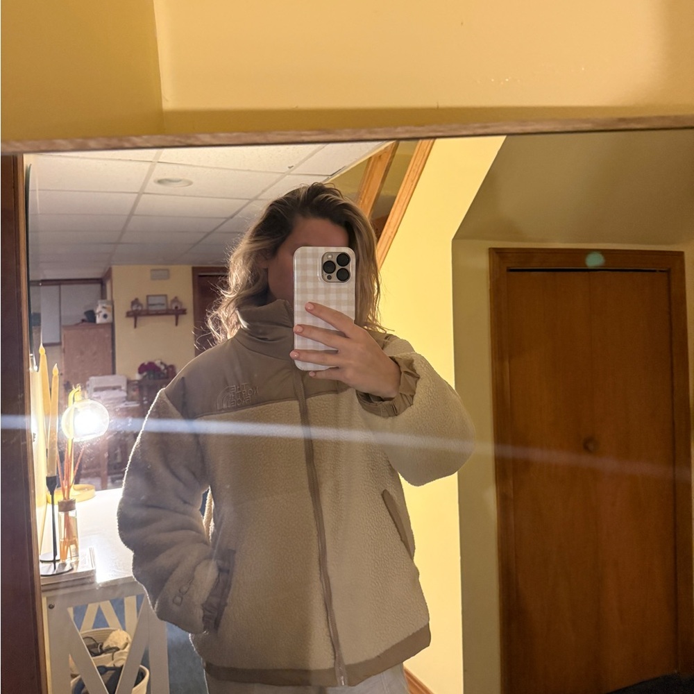 The North Face Nuptse jacket in light beige